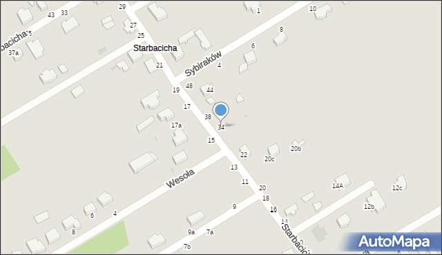 Skierniewice, Starbacicha, 34, mapa Skierniewic