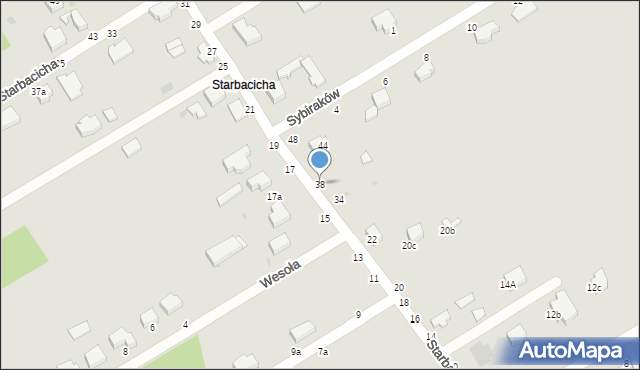 Skierniewice, Starbacicha, 38, mapa Skierniewic