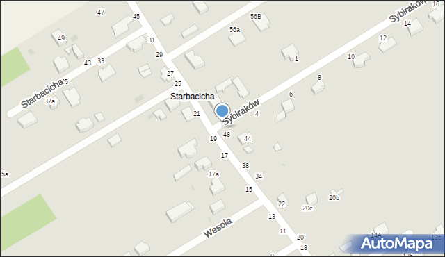 Skierniewice, Starbacicha, 50, mapa Skierniewic