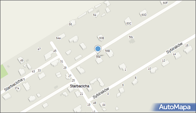 Skierniewice, Starbacicha, 56a, mapa Skierniewic