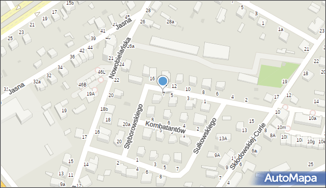 Skierniewice, Stęborowskiego Michała, 7, mapa Skierniewic
