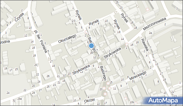Skierniewice, Stefana Batorego, 10, mapa Skierniewic
