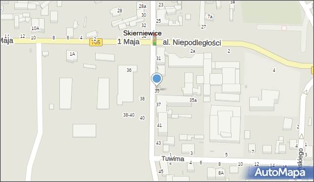 Skierniewice, Stefana Batorego, 35, mapa Skierniewic