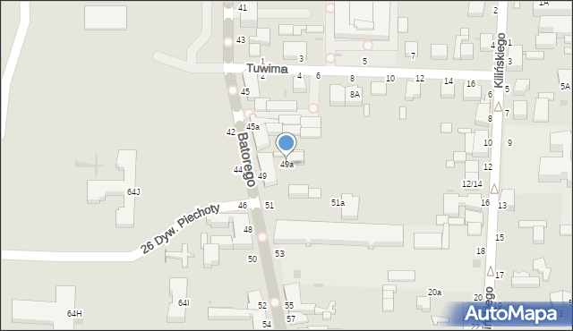 Skierniewice, Stefana Batorego, 49a, mapa Skierniewic