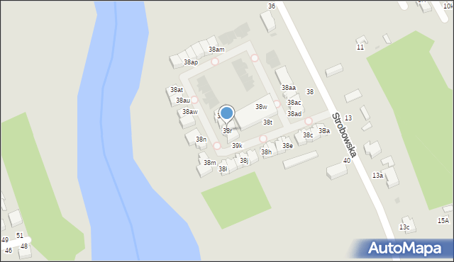 Skierniewice, Strobowska, 38r, mapa Skierniewic