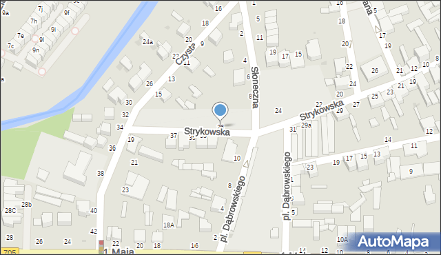 Skierniewice, Strykowska, 26, mapa Skierniewic