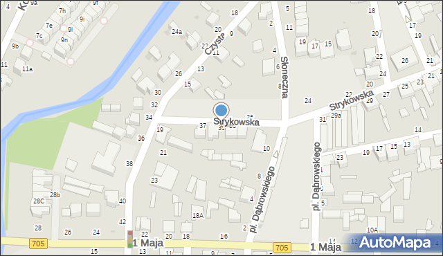 Skierniewice, Strykowska, 35, mapa Skierniewic