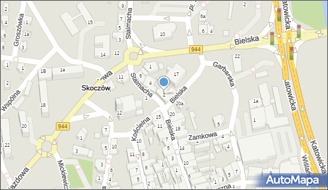 Skoczów, Stalmacha, 2, mapa Skoczów