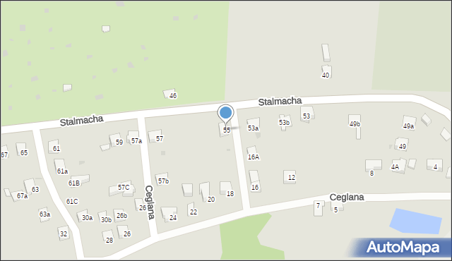 Skoczów, Stalmacha, 55, mapa Skoczów