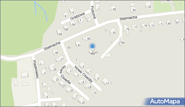 Skoczów, Stalmacha, 89a, mapa Skoczów