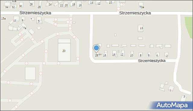 Sławków, Strzemieszycka, 18, mapa Sławków