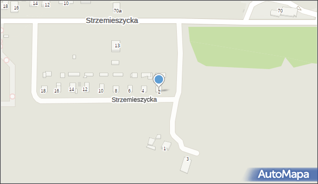 Sławków, Strzemieszycka, 2, mapa Sławków