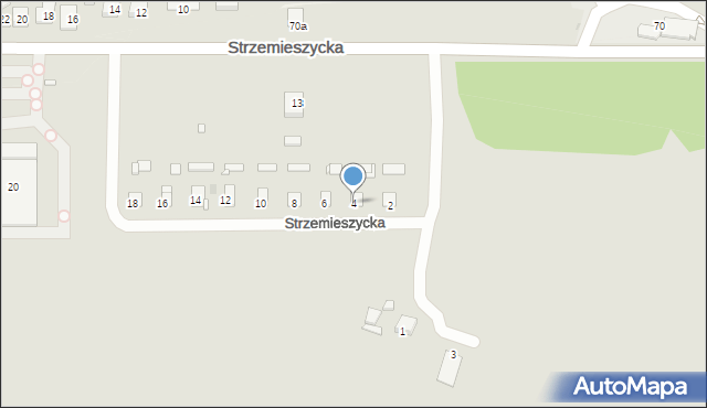 Sławków, Strzemieszycka, 4, mapa Sławków