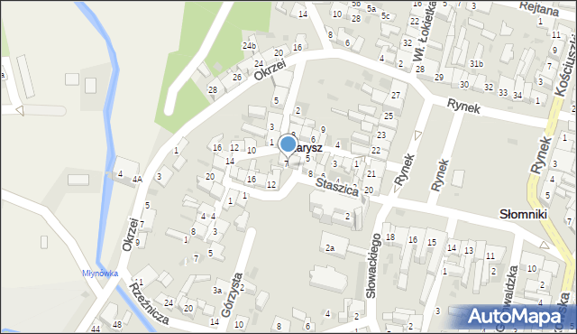 Słomniki, Staszica Stanisława, 10, mapa Słomniki