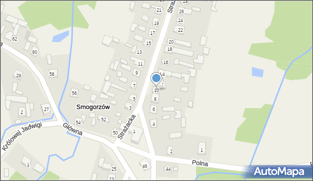 Smogorzów, Strażacka, 10, mapa Smogorzów