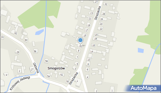 Smogorzów, Strażacka, 11, mapa Smogorzów