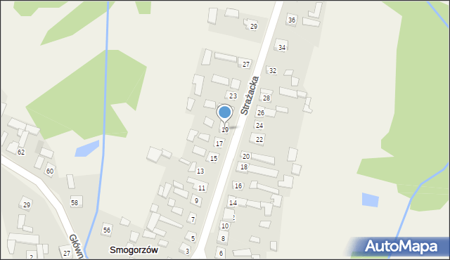 Smogorzów, Strażacka, 19, mapa Smogorzów