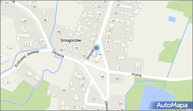 Smogorzów, Strażacka, 1a, mapa Smogorzów