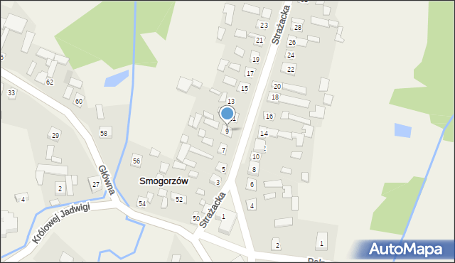 Smogorzów, Strażacka, 9, mapa Smogorzów