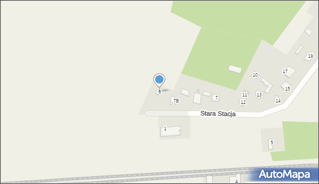 Śniadowo, Stara Stacja, 6, mapa Śniadowo