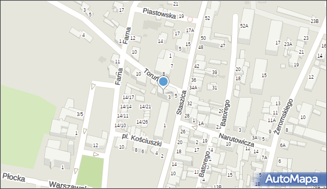 Sochaczew, Staszica Stanisława, 3A, mapa Sochaczew