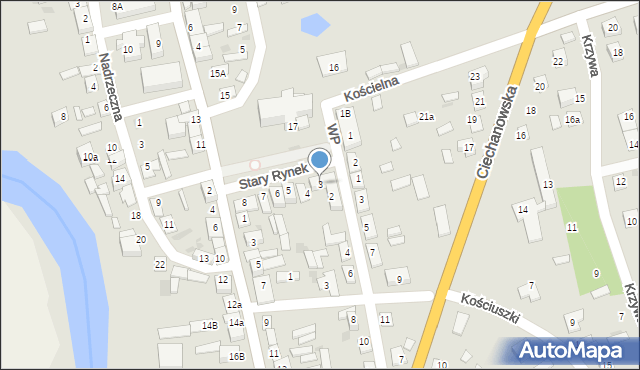 Sochocin, Stary Rynek, 3, mapa Sochocin