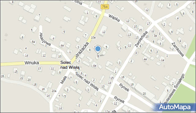 Solec nad Wisłą, Strażacka, 8, mapa Solec nad Wisłą