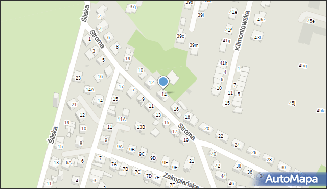 Sosnowiec, Stroma, 14, mapa Sosnowca