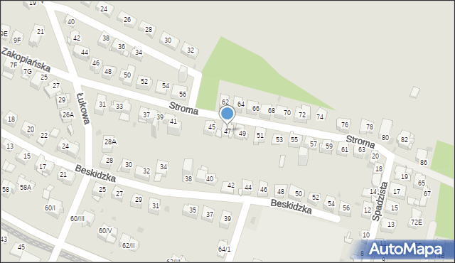 Sosnowiec, Stroma, 47, mapa Sosnowca