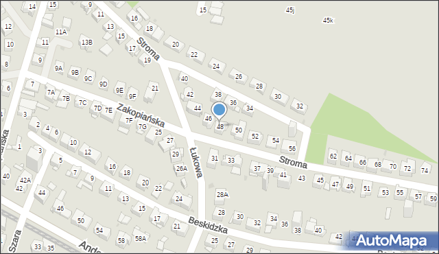 Sosnowiec, Stroma, 48, mapa Sosnowca