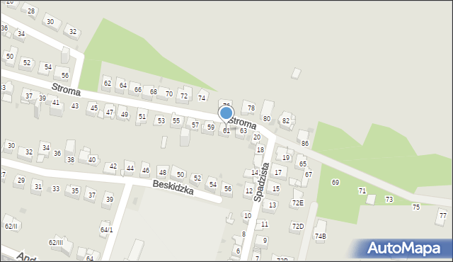 Sosnowiec, Stroma, 61, mapa Sosnowca