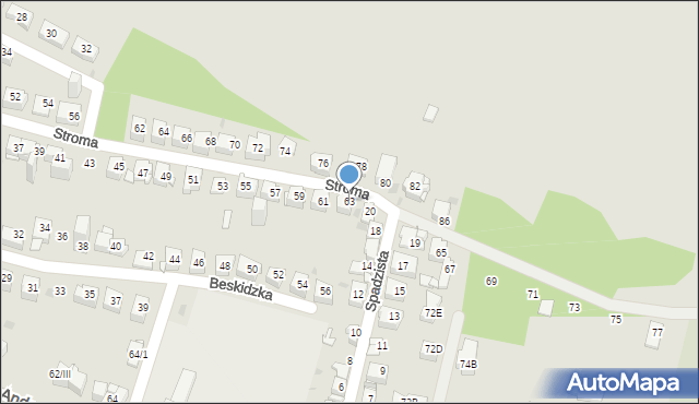 Sosnowiec, Stroma, 63, mapa Sosnowca