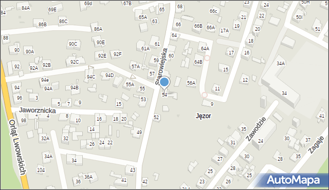 Sosnowiec, Starowiejska, 54, mapa Sosnowca