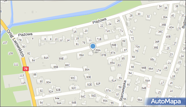 Sosnowiec, Starowiejska, 69c, mapa Sosnowca