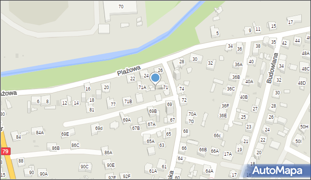 Sosnowiec, Starowiejska, 71/II, mapa Sosnowca