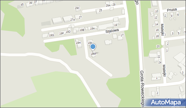 Sosnowiec, Stalowa, 19M, mapa Sosnowca