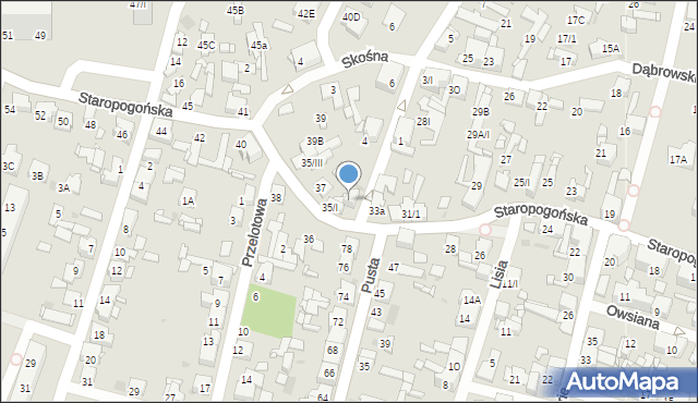 Sosnowiec, Staropogońska, 35/II, mapa Sosnowca