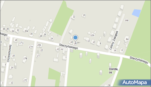 Sosnowiec, Starzyńskiego Stefana, 16, mapa Sosnowca