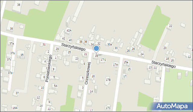 Sosnowiec, Starzyńskiego Stefana, 19, mapa Sosnowca