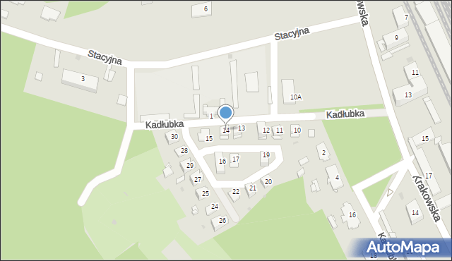 Sosnowiec, Stacyjna, 14, mapa Sosnowca