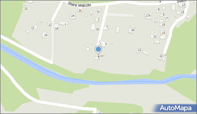 Sosnowiec, Stare Maczki, 6, mapa Sosnowca