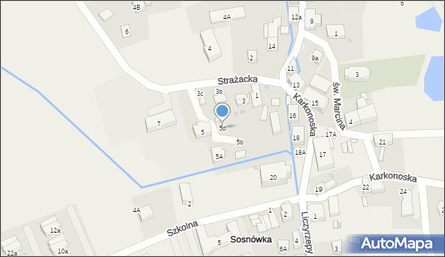 Sosnówka, Strażacka, 5d, mapa Sosnówka