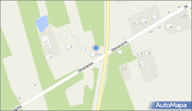 Sowia Wola Folwarczna, Strażacka, 1, mapa Sowia Wola Folwarczna