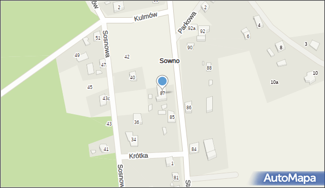 Sowno, Stargardzka, 87, mapa Sowno