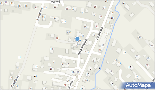 Spytkowice, Starowiejska, 17, mapa Spytkowice