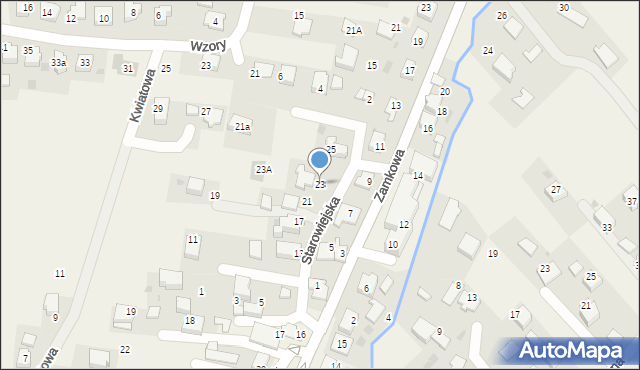 Spytkowice, Starowiejska, 23, mapa Spytkowice