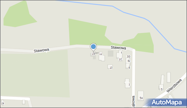 Środa Śląska, Stawowa, 13, mapa Środa Śląska