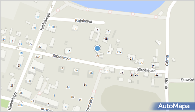 Środa Śląska, Strzelecka, 19, mapa Środa Śląska