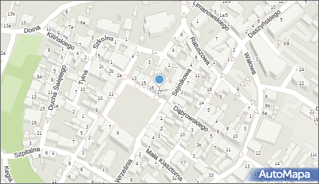 Środa Wielkopolska, Stary Rynek, 17, mapa Środa Wielkopolska