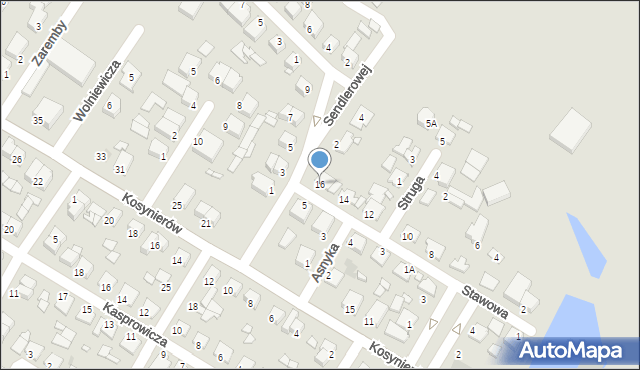 Środa Wielkopolska, Stawowa, 16, mapa Środa Wielkopolska